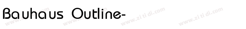 Bauhaus Outline字体转换